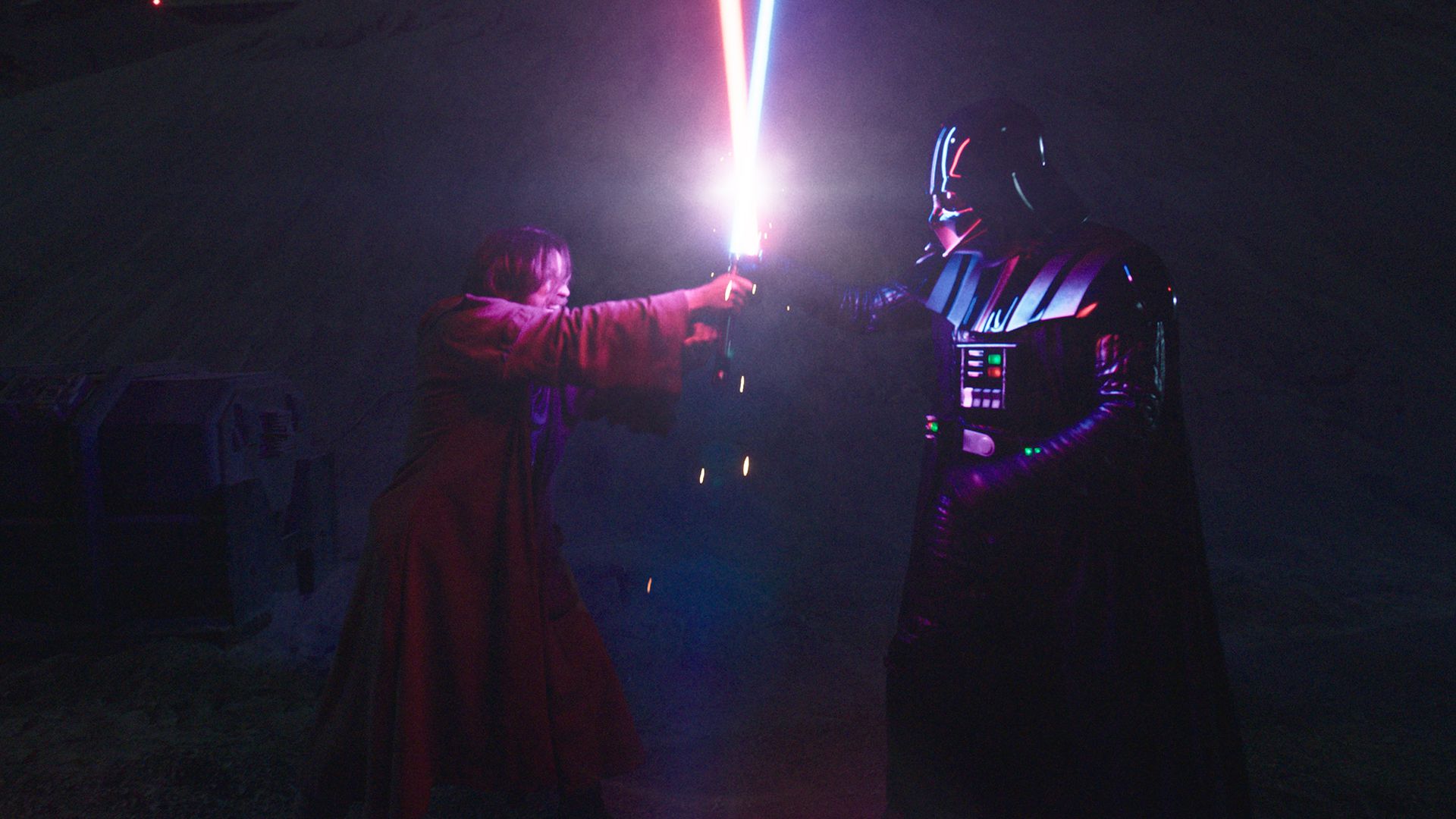 مبارزه دارث ویدر و اوبی وان کنوبی در قسمت سوم سریال Obi-Wan Kenobi